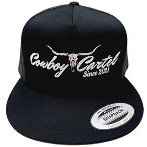 Cowboy Cartel Unique Handcrafted Embroidered Trucker Flat Bill Rodeo Western Cou